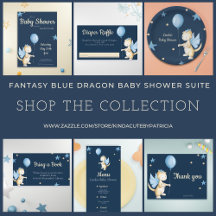 FANTASY BLUE DRAGON BABY SHOWER SUITE
