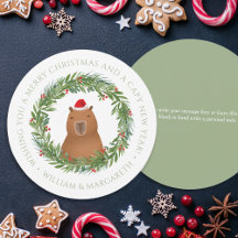 Christmas Capybara Santa