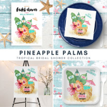 Pineapple Palms Tropical Bridal Shower Collection