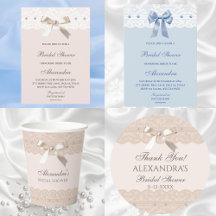 SATIN BOW AND LACE BRIDAL SHOWER