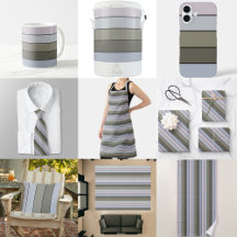 Grays Greens And Black Stripes On Watercolor Paper