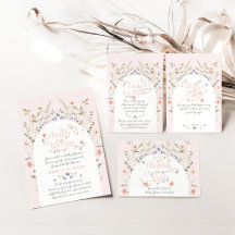 Baby in Bloom Wildflower Pink Girl Baby Shower