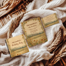 Rustic Wildflower Mountain Birthday