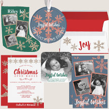 Modern Rustic Snowflake Christmas Holiday