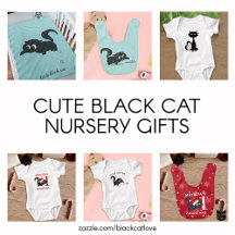 Cute Black Cat Nursery Gifts