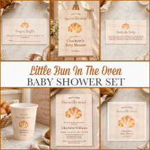 Bun In The Oven Croissant Baby Shower Collection
