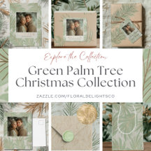 Pastel Green Palm Tree Christmas Collection 