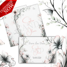 WEDDING | Whimsical Delicate Blush Floral Branch 