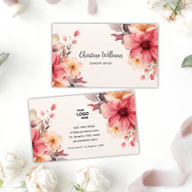Elegant Floral Watercolor Business Cards