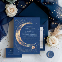 Navy Blue Celestial Starry Night Sky