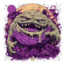Purple Monster Comic Art Collection