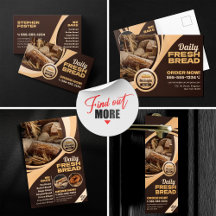 Modern Brown Bakery Bread Shop Baking Catering