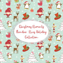 Christmas Elements Reindeer Elves Collection