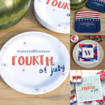 4th of July Party Paper Plates and Napkins