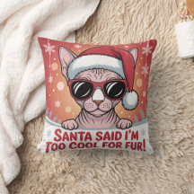 Too Cool for Fur – Sphynx Christmas Vibes