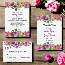 Boho Colorful Roses Bouquet Floral Collection