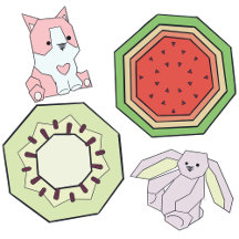 Blue and Red Cartoon Heeler 