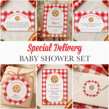 Special Delivery Pizza Baby Shower Collection 