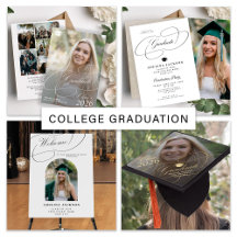 Elegant graduate photo calligraphy graduation