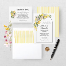 Mediterranean Lemon Citrus Wedding Collection