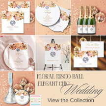 Floral Disco Ball Elegant Chic Wedding Suite