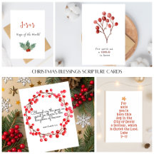 Christmas Blessings Scripture Cards