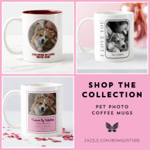  Dog Lover Valentine's Day Pet Photo Coffee Mugs