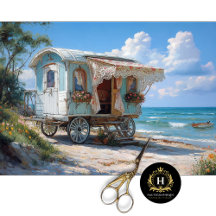 Vintage Gypsy Caravan Decoupage Tissue Paper
