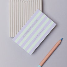 Modern Lavender & Mint Green Stripes