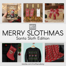 Merry Slothmas Sloth Holiday Cards and Gifts