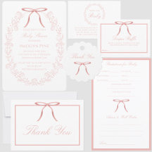 Pink Bows & Flowers Baby Shower