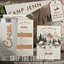Camp Bachelorette Party Brown Earthy Collection