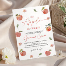 Watercolor Apple of Our Eye Baby Shower Collection