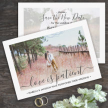 Wedding Change of Plans •  Postponed or Downsized