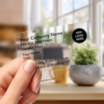 Premium Plastic Transparent Business Cards 