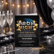 Elegant Black & Gold 2027 Graduation Invitation 