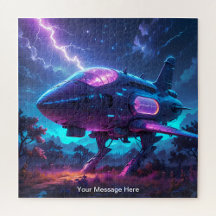 Spaceship Landing Under a Storm Puzzle