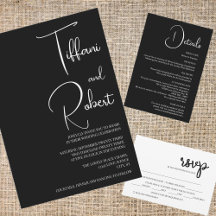 Black and White Wedding