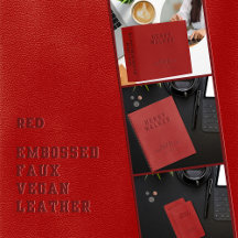 Embossed Leather - Red