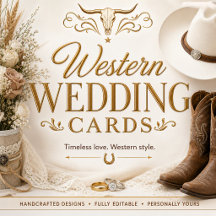 Western Wedding Congratulations Greeting Cards