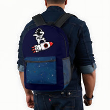 Cool Astronaut Riding A Rocket