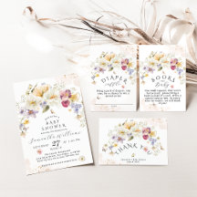 Baby in bloom Wildflower Rustic Baby Shower 