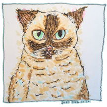 Colorful Quirky Cat Portrait