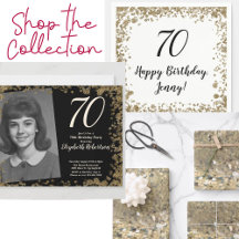 Gold Sequin Themed 70th Birthday Celebrations