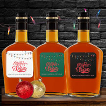 Christmas Spirits Holiday Label Collection