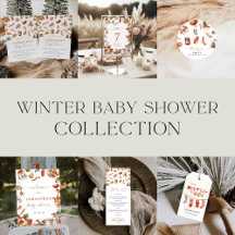 Winter Christmas Baby Shower Collection