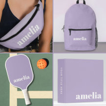 Chic Lavender Purple Monogram Personal Accessories