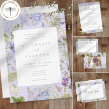 Lavender Wildflower Garden Romantic Wedding