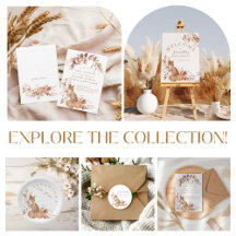 Woodland cute little fox with pumpkin