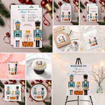 Pink Winter Snowflakes Nutcracker Baby Shower